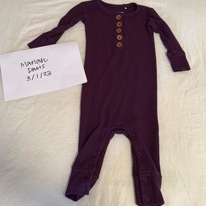 Posh peanut purple waffle romper 9-12m